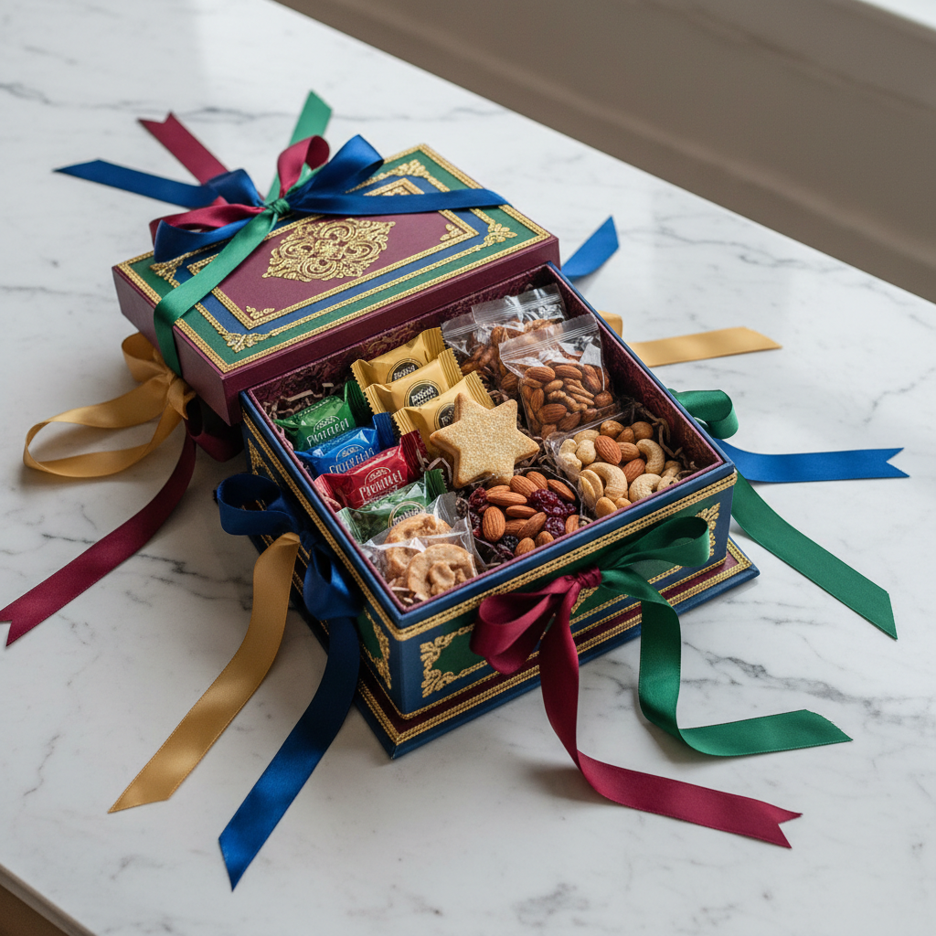 Colorful Luxury Wedding Favor Gift Box with Ribbons